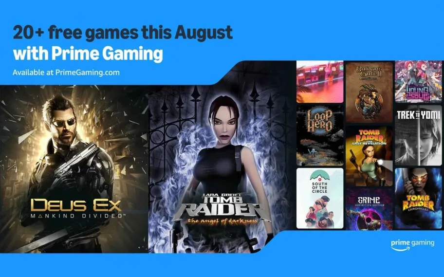 Amazon Prime Gaming oferece 22 jogos de graça para os assinantes em agosto