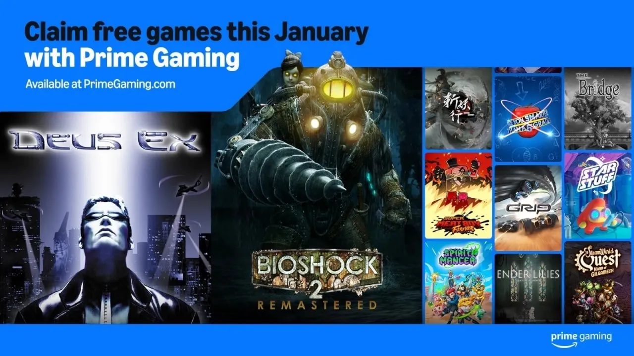 Descubra os jogos gratuitos de janeiro de 2025 no Prime Gaming