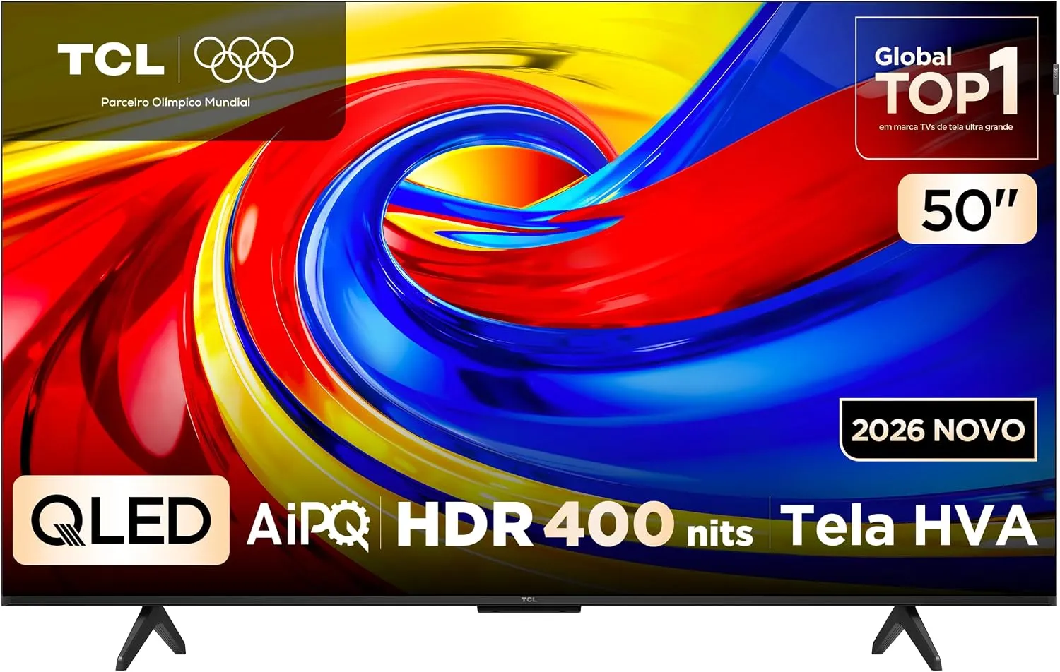 Smart TV TCL 50 Polegadas QLED 4K P7L WiFi Bluetooth Google TV HDR10+ 60