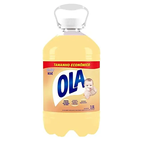 Ola Bebê Sabão Líquido para Roupas Finas e Delicadas, 3,8L