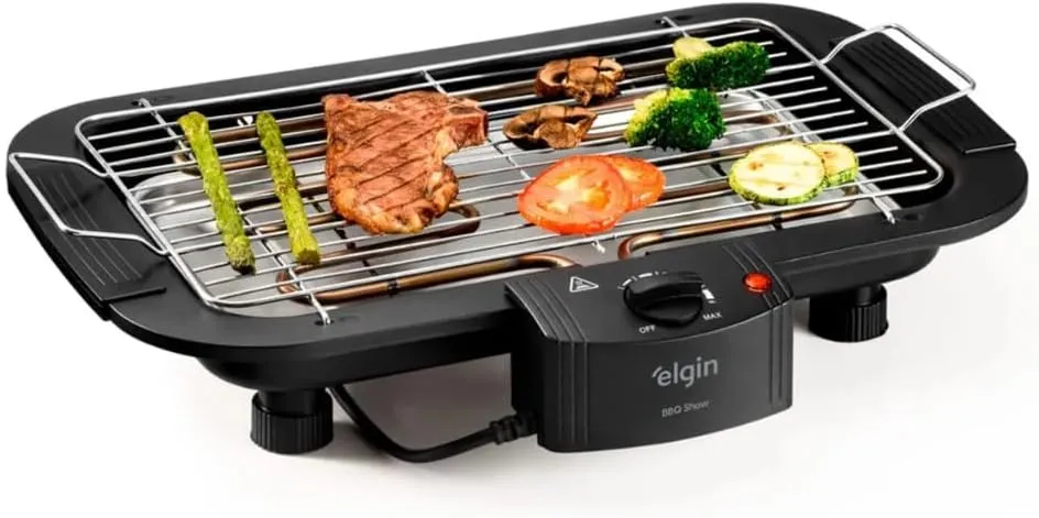 Churrasqueira Elétrica De Mesa Bbq Show Elgin 110V Com controle de