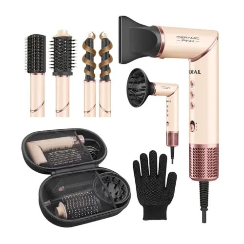 MONDIAL Secador Multifuncional 5 em 1, Rosa Claro, 1500W, 110V