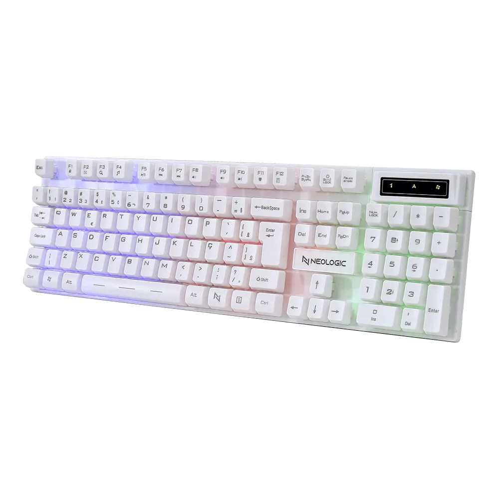 Teclado Gamer Neologic Infinite Play White Semi Mecânico