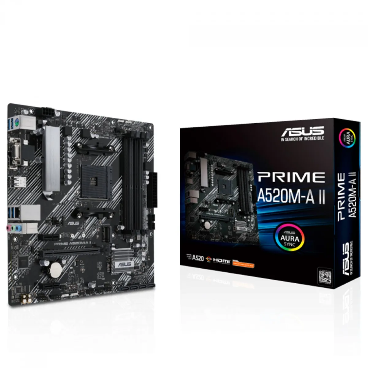 Placa Mãe Asus PRIME A520MA II Chipset A520 AMD AM4 mATX DDR4