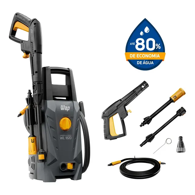 Lavadora de Alta Pressão WAP WL 1820 com Stop Total, Jato Leque e