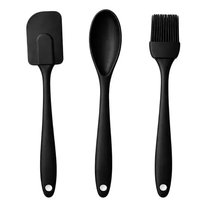Kit De Utensílios Culinários Ingá: Colher, Espátula E Pincel De Silicone