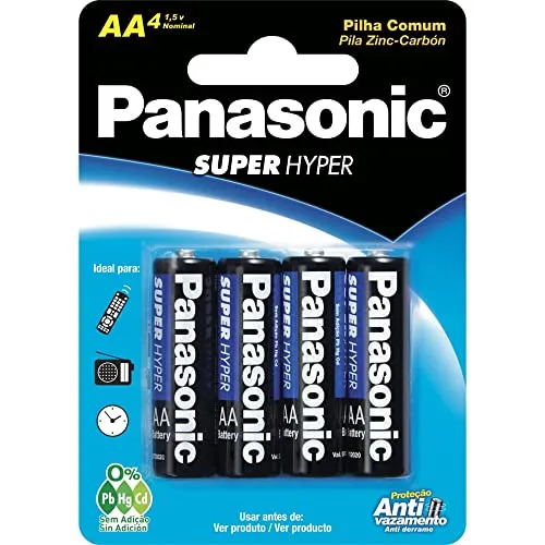 Pilha Panasonic Comum AA c/04 unidades