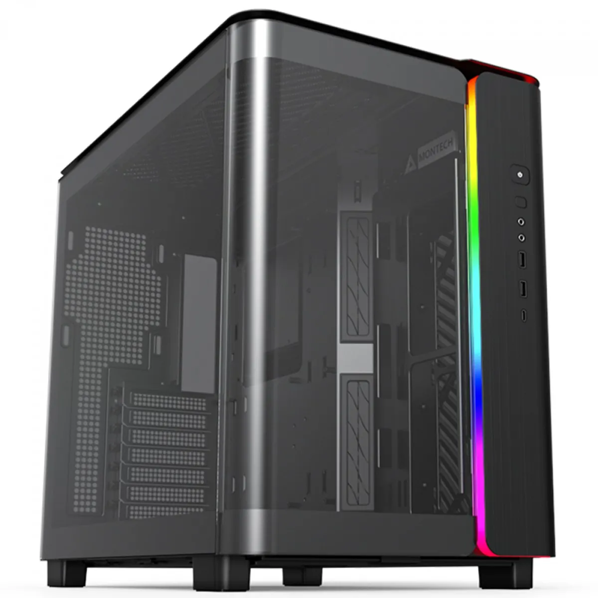 Gabinete Gamer Montech King 95 ARGB Mid Tower Vidro Temperado ATX Black