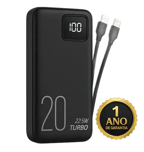 Carregador Portátil Power Bank Turbo 20000mah 22.5w universal para iphone