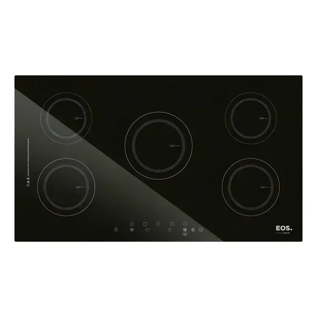 Cooktop de Indução Cinco Bocas EOS 90cm Preto 9500W ECI05EP