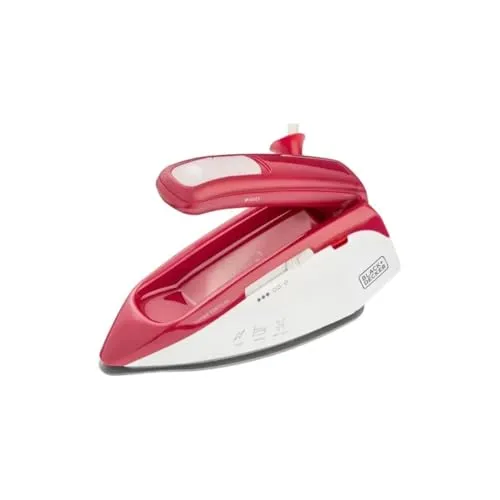 BLACK+DECKER Ferro de Passar Roupa à Vapor Portátil, Com Base