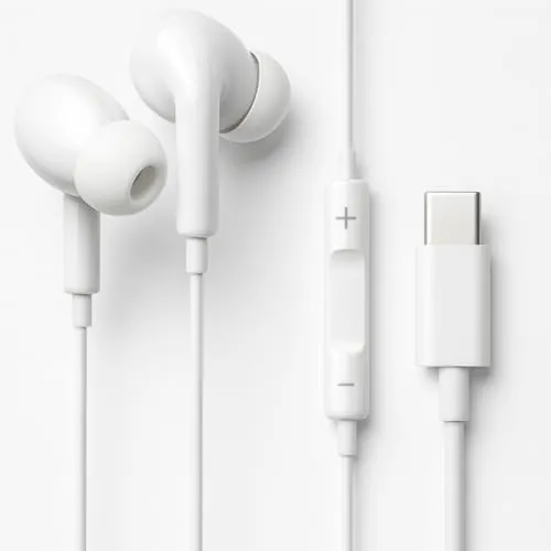 Fones De Ouvido Com Fio Tipo C Intra Auricular Microfone Integrado
