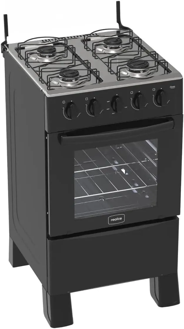 Fogão Realce Ares 4 Bocas Com Acendimento Manual - Bivolt - Preto