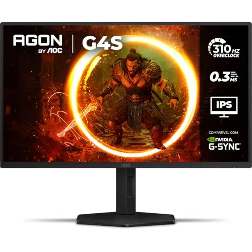 Monitor Gamer AOC AGON G4S 25" 310Hz 0.3ms HDR10 IPS Base Ajustável
