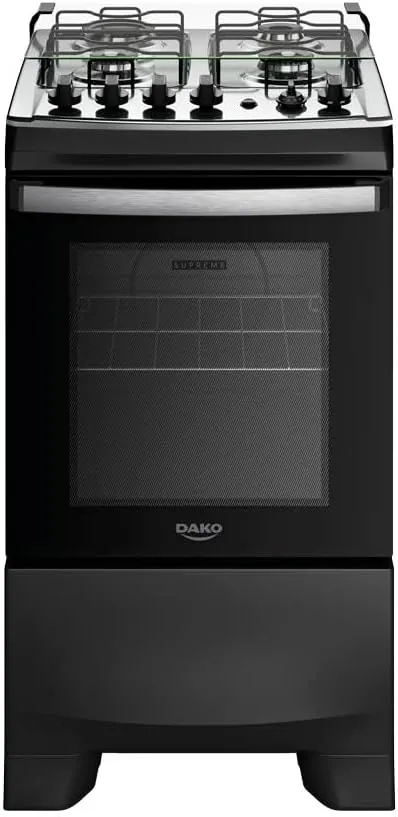 Fogão 4 Bocas Dako Supreme Mesa de Inox e Timer Bivolt