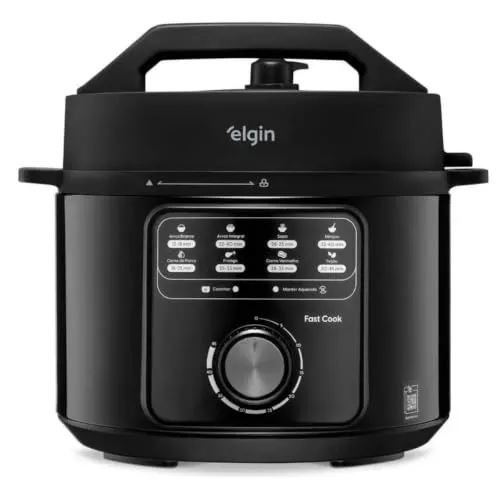 Panela de Pressão Fast Cook Elgin – 110V 900W 4L 9 Dispositivos de