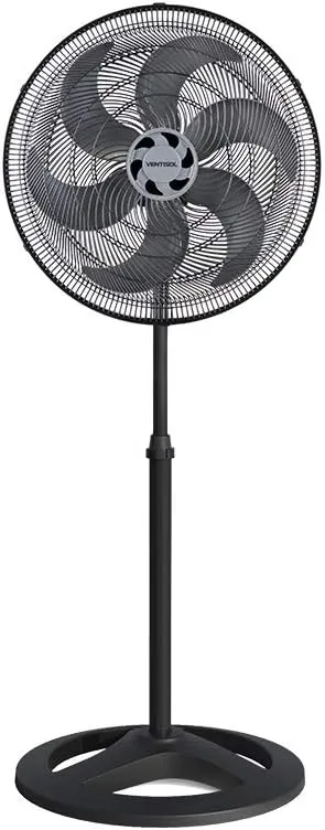 Ventisol Ventilador de Coluna Oscilante, Turbo 6 Pás Premium, Preto, 50cm