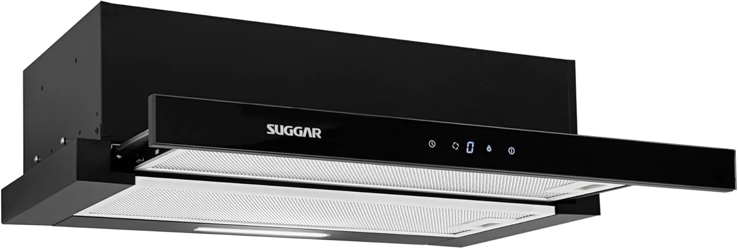 SUGGAR DEPURADOR DE AR SLIM TOUCH DE EMBUTIR 60CM PRETO 220V DE62THPT