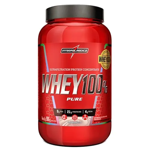 Integralmedica - Whey Protein Concentrado Morango 100% Pure - 21g de