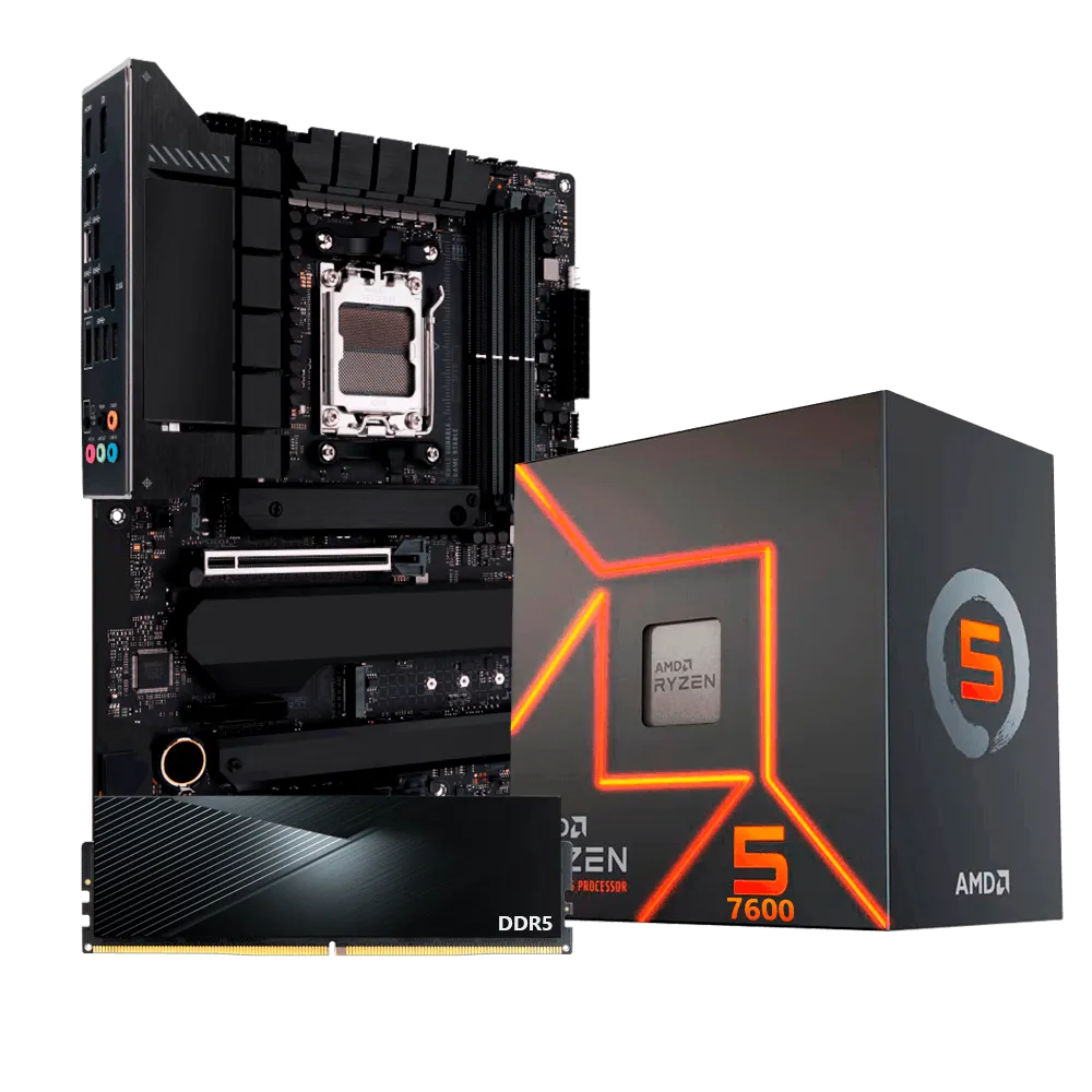 Kit Upgrade AMD Ryzen 5 7600 Placa Mãe X670 8GB DDR5
