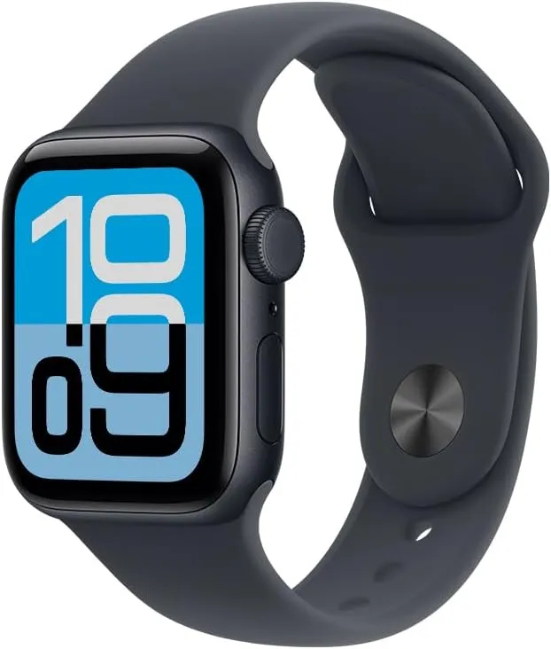 Apple Watch SE 3 GPS + Cellular, Caixa em alumínio meia‑noite de 40 mm com