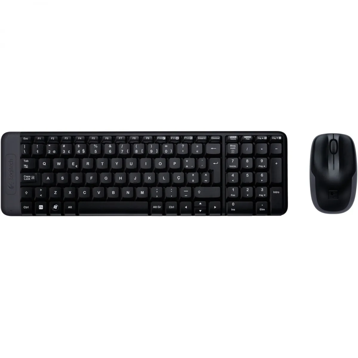 Combo Teclado e Mouse Logitech MK220 Sem Fio Black