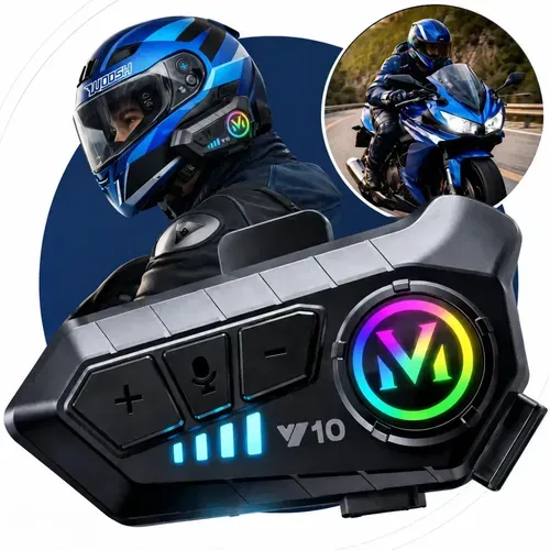 Fone De Ouvido Para Capacete Intercomunicador Bluetooth Headset Rgb Sem
