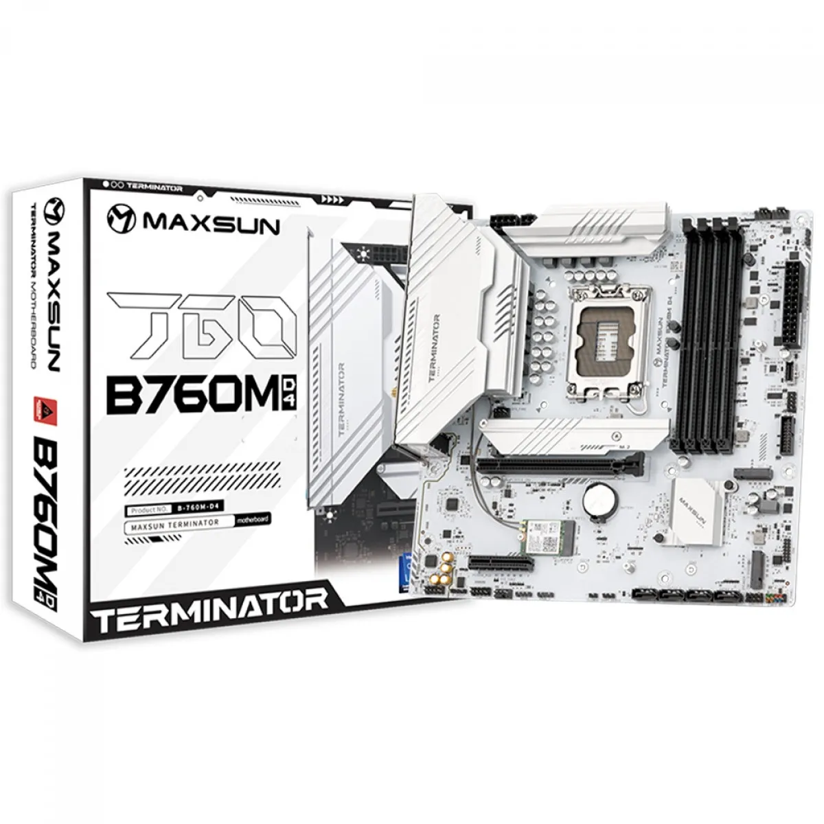 Placa Mãe Maxsun Terminator B760M D4 ICE Chipset B760 Intel LGA 1700