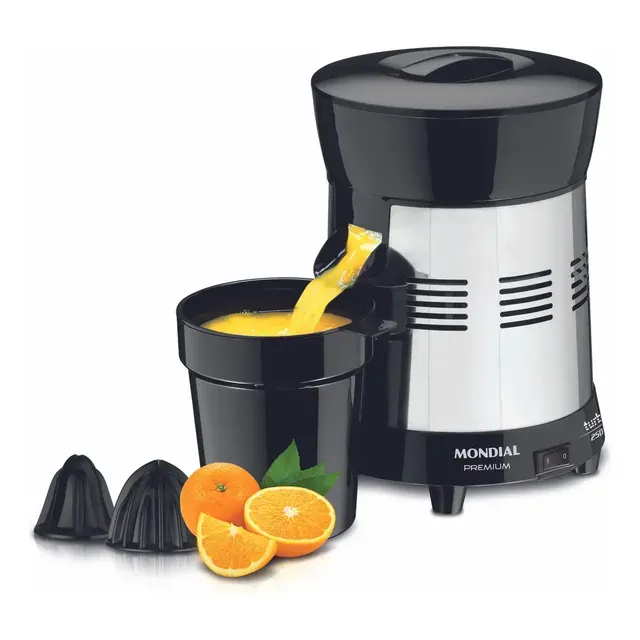 Extrator de Sucos E-10 Turbo Premium Com Potência De 250W Cor Preto e Inox