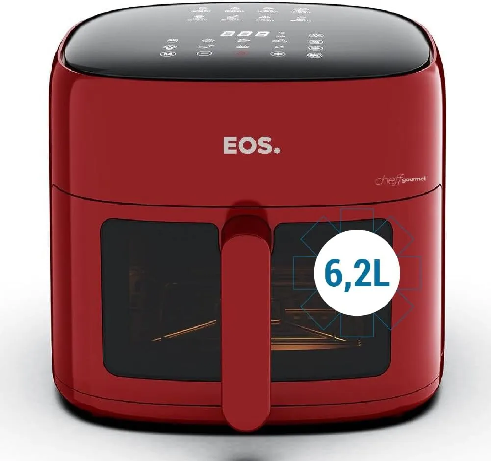 Fritadeira Sem Óleo Air Fryer Eos Chef Gourmet 6.2 Litros Compacta Digital