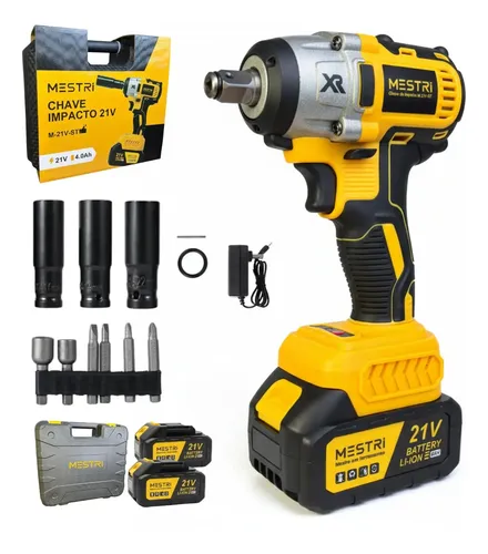 Chave De Impacto a Bateria Profissional Recarregável 4ah Brushless
