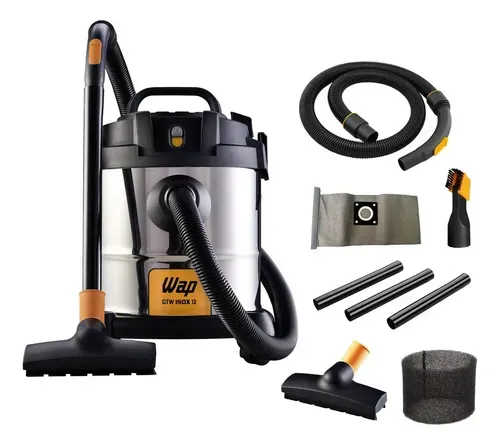 Aspirador De Pó E Água Wap Gtw Inox 12 1400w 127v Q11 Aço