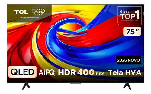 Smart TV TCL 75 Polegadas QLED 4K P7L WiFi Bluetooth Google TV HDR10+ 120