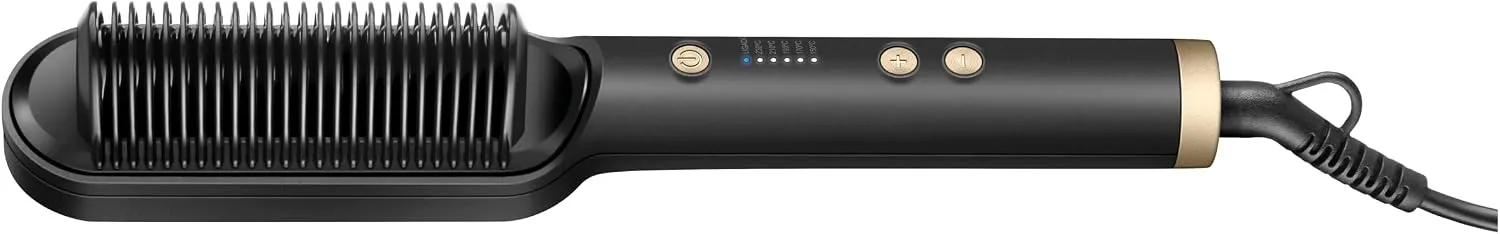 MONDIAL, Escova Alisadora Black Gold Argan, Preto/Champagne, 47W, Bivolt