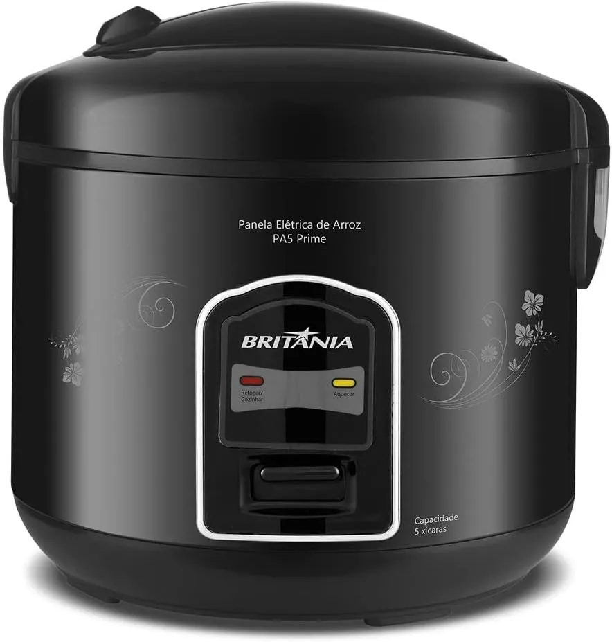 Britânia Panela Arroz, PA5 Prime, 400W, Preto, 220v, 5 cups