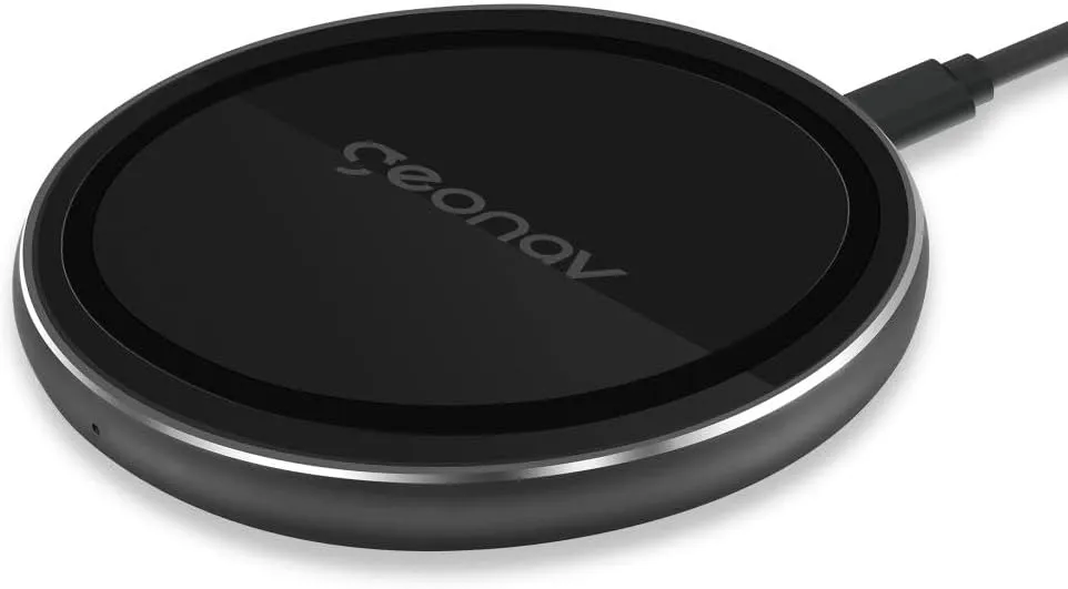 Geonav Carregador por Indução de mesa 10W, vidro, carregamento rápido