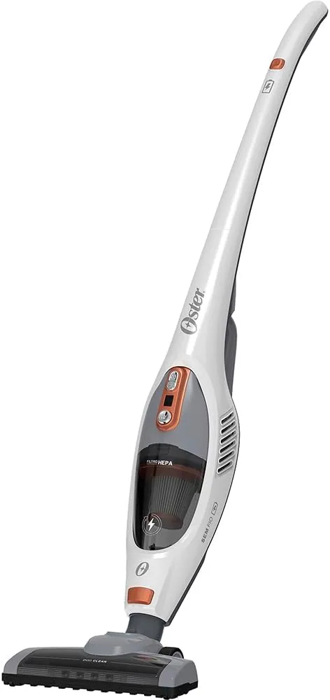 Aspirador de Pó Vertical Oster Sem Fio White Duo Clean 2 em 1, Bateria