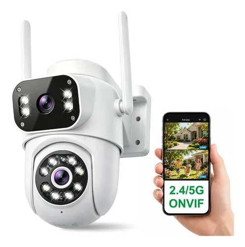 Câmera de Segurança CVLINK PTZ 8MP WiFi 2.4G/5G, IP66, Dupla Lente com 10x
