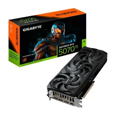 Placa de Vídeo RTX 5070 Ti WINDFORCE SFF 16G Gigabyte NVIDIA GeForce 16GB GDDR7 256bits DLSS Ray Tracing