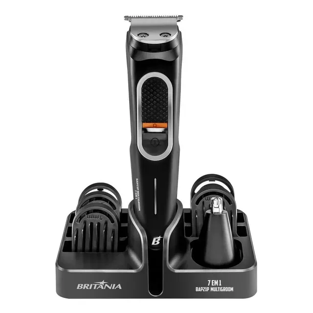 Aparador De Pelos Bap21p Multigroom 7 Em 1 Britânia Bivolt Preto