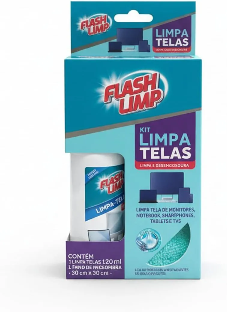 Kit Limpa-Telas Flash Limp, 120ml