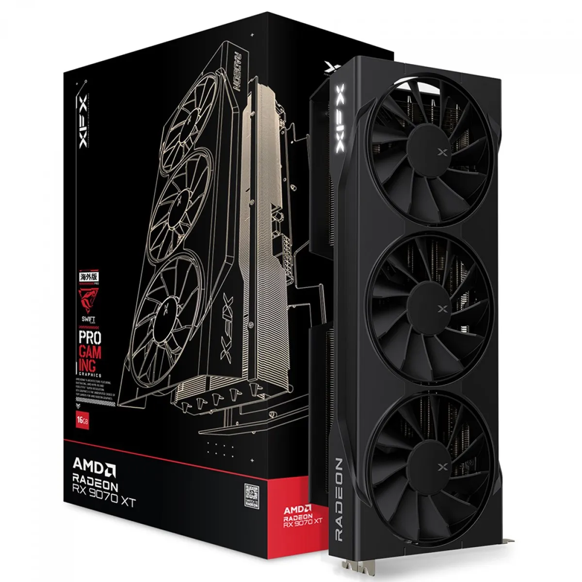 Placa de Vídeo XFX Swift AMD Radeon RX 9070 XT 16GB GDDR6