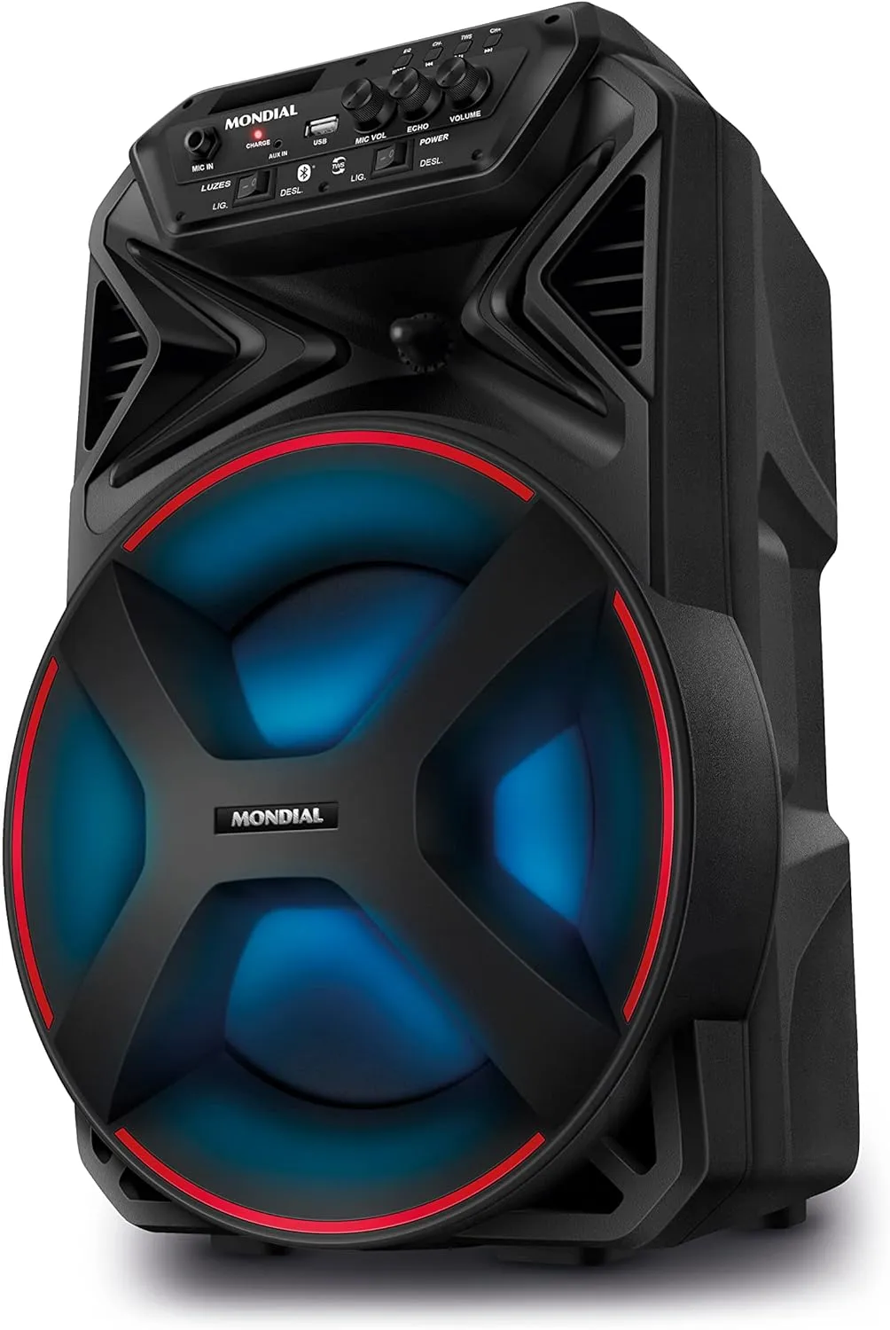 MONDIAL Caixa Amplificada Connect Partyplus, Preto, 250W RMS, Bivolt