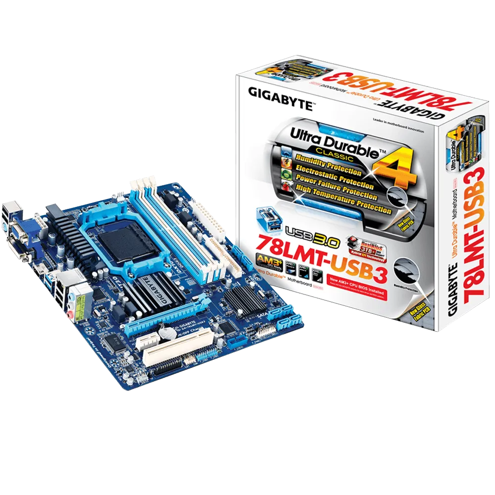 Placa Mãe AM3/AM3 DDR3 Gigabyte A78LMT