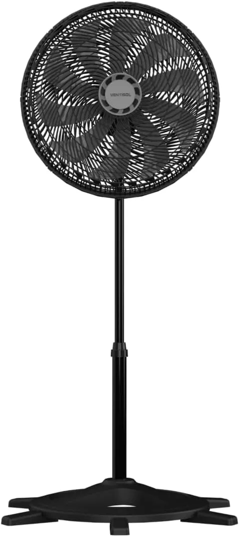 Ventilador de Coluna Turbo 10P 40cm Preto/Prata 127V 150W, Ventilsol