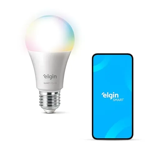 Lâmpada Inteligente Smart Color 10W Elgin RGB Wifi Compatível com Alexa e