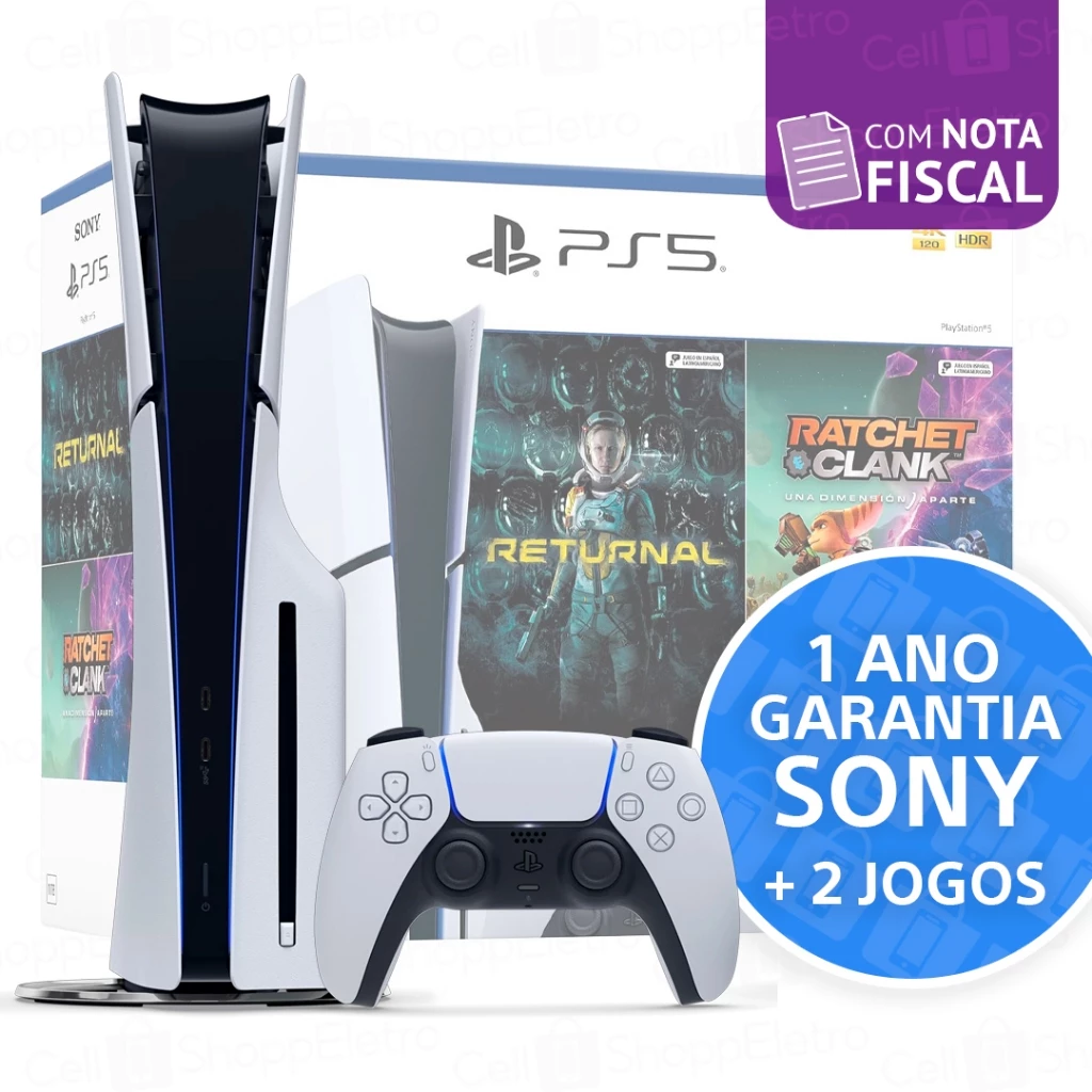Playstation 5 Slim Edição Mídia Fisica 1 TB Original 1 Ano Garantia com NF