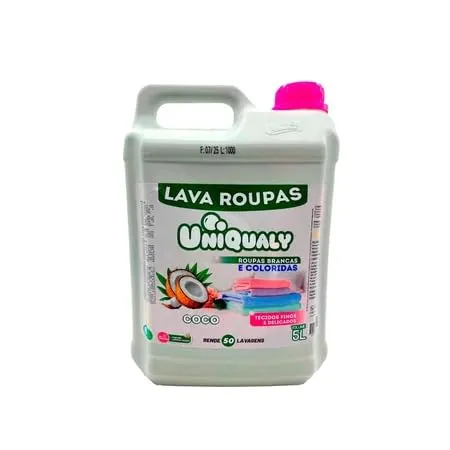 Lava Roupa Uniqualy Sabão Líquido Roupas Brancas E Coloridas Com Óleo De