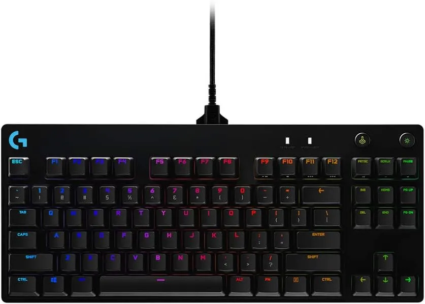 Teclado Mecânico Gamer Logitech G PRO com Layout US, RGB LIGHTSYNC, Design