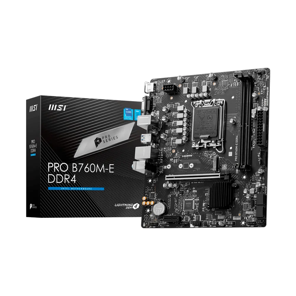Placa Mãe MSI Pro B760ME Intel 1700 DDR4 Matx M.2